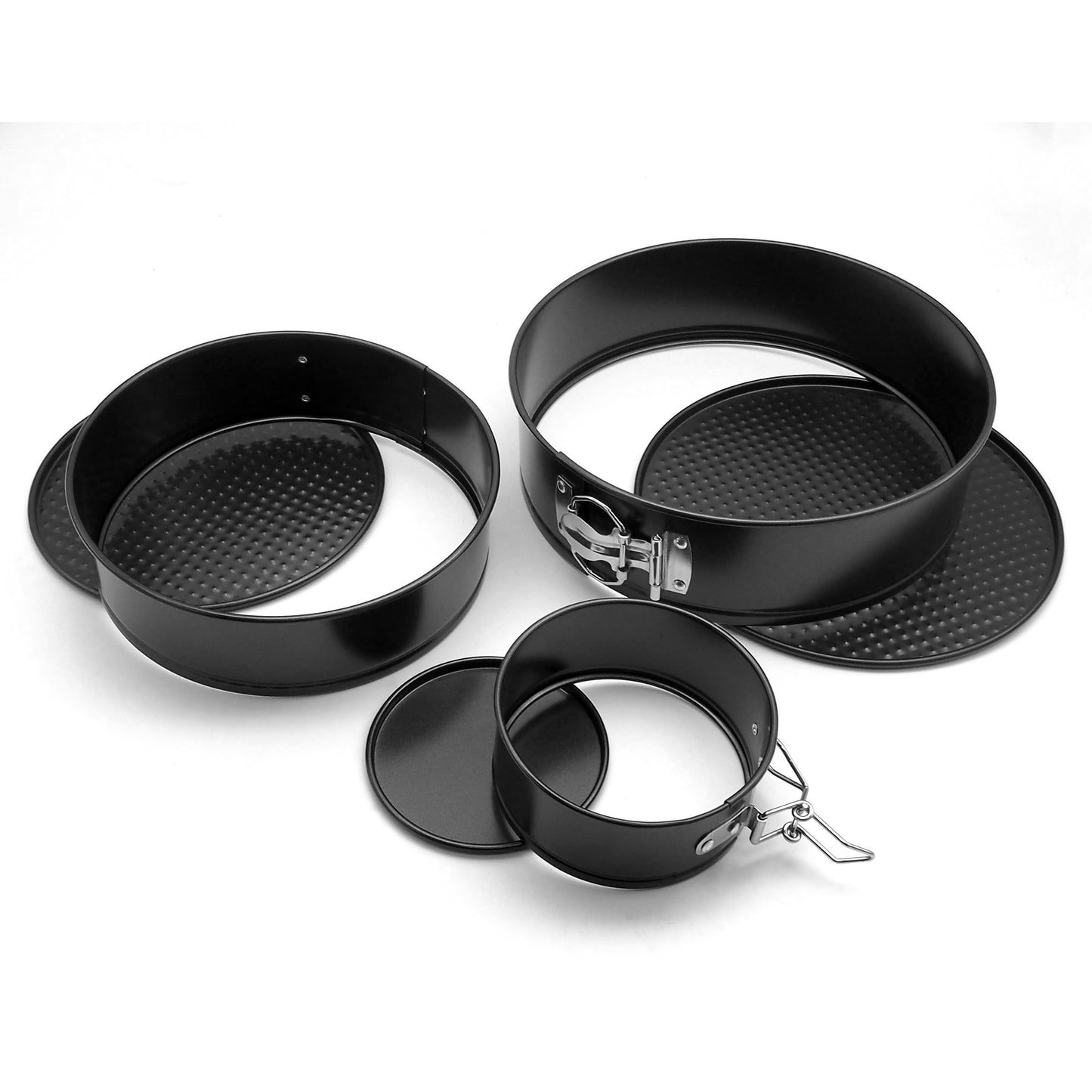 3PC SET Non-Stick Mini Spring form Pan Tray Spring Form Round Bakeware