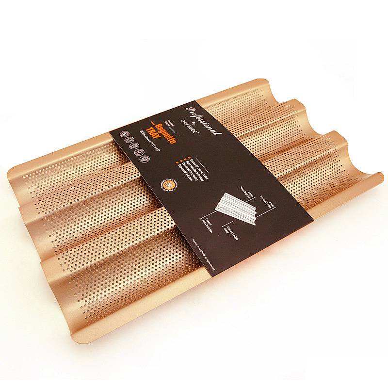 French Bread Baking Rack · Non‑Stick Carbon Steel