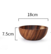 Kitchen Natural Wooden Bowl Household Fruit & Salad Bowl