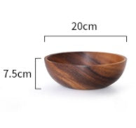 Kitchen Natural Wooden Bowl Household Fruit & Salad Bowl