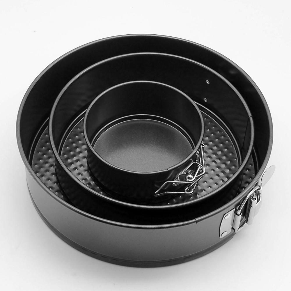 3PC SET Non-Stick Mini Spring form Pan Tray Spring Form Round Bakeware