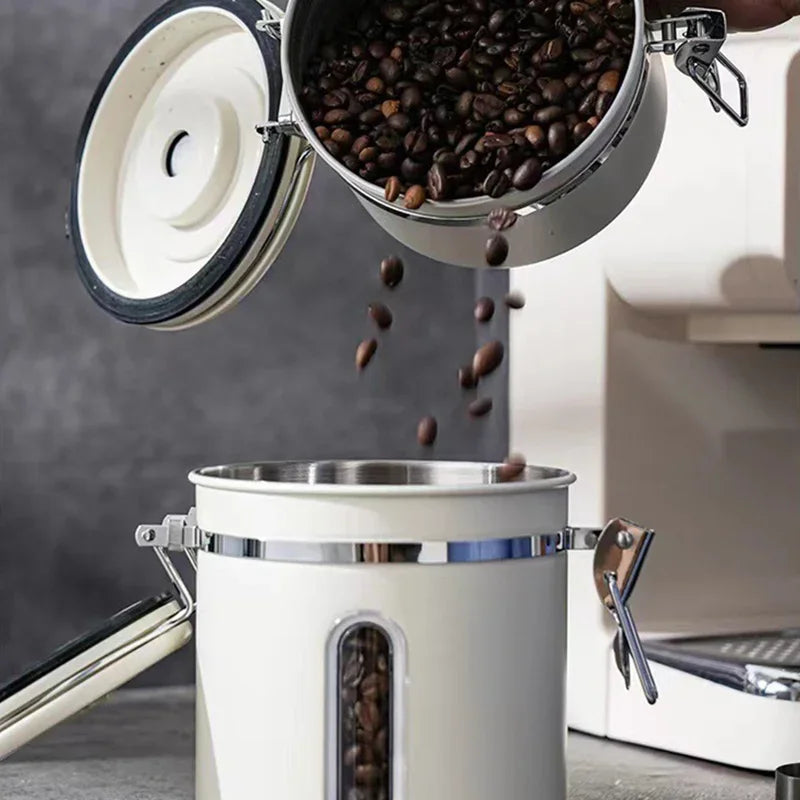 Stainless Steel Coffee Beans Vacuum Storage Container