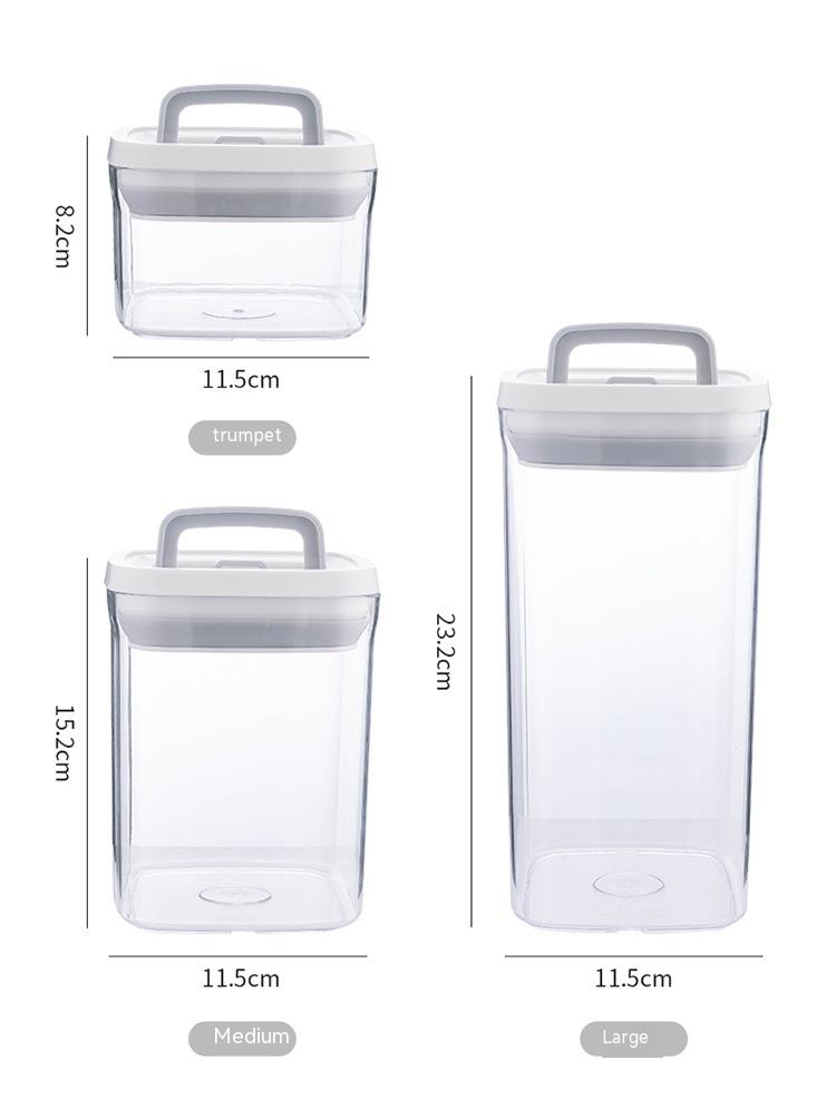 Transparent Stackable Kitchen Dry Goods Storage Containers