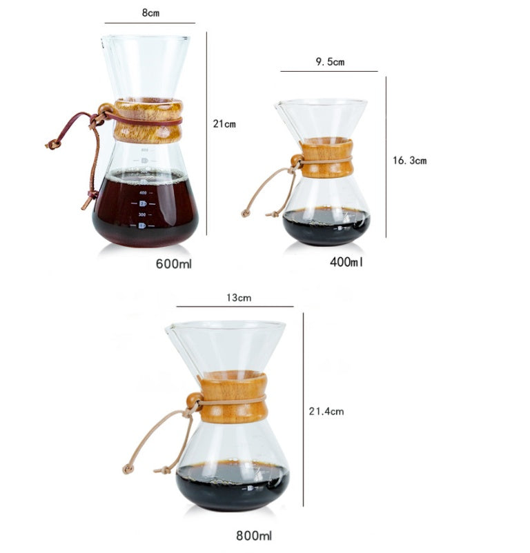 Drip Coffee Pot 400ml, 600ml, 800ml