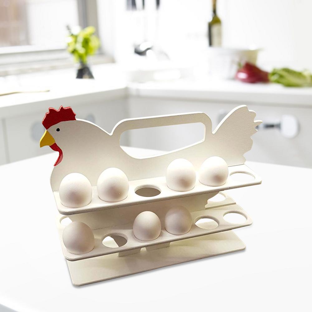 12 Egg Chicken Shape Storage Organizer