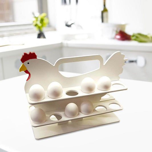 12 Egg Chicken Shape Storage Organizer