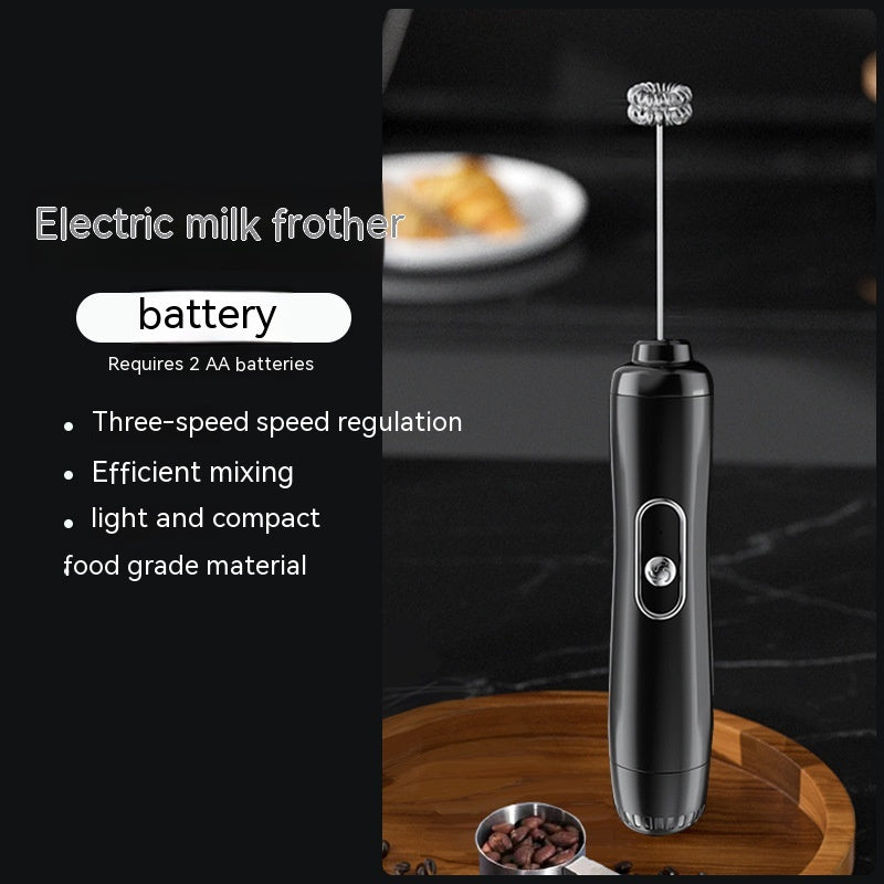 Milk/Coffee Frother Egg Beater Household Battery Powered Handheld Stirrer