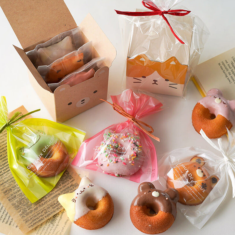 Cat & Bear Donut Baking Tray Cartoon Animal Non-stick Bakeware